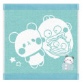Japan Sanrio × Mochimochi Panda Jacquard Embroidered Towel Handkerchief - Hangyodon - 1
