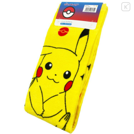 Japan Pokemon Face Towel - Pikachu / Smile - 1