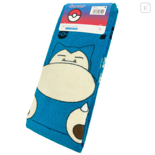 Japan Pokemon Face Towel - Snorlax / Smile - 1