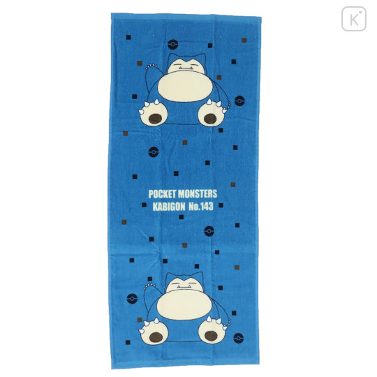 Japan Pokemon Face Towel - Snorlax / Smile - 2