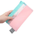 Japan Miffy Mesh Pouch Pen Case - Pink & Bright Green Blue - 2