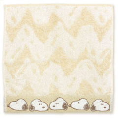 Japan Peanuts Jacquard Towel Handkerchief - Snoopy / Faces Yellow