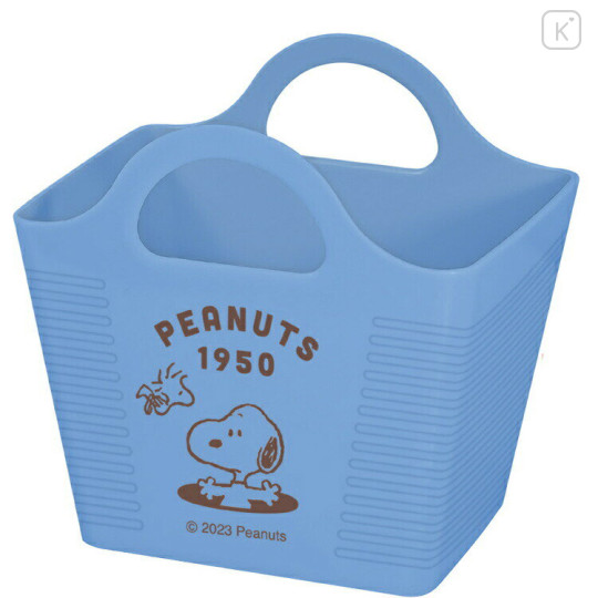 Japan Peanuts Mini Basket - Snoopy & Woodstock / Blue - 1