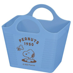 Japan Peanuts Mini Basket - Snoopy & Woodstock / Blue
