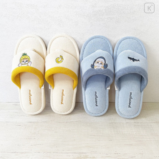 Japan Mofusand Beach Sandal Slippers - Cat / Blue - 3