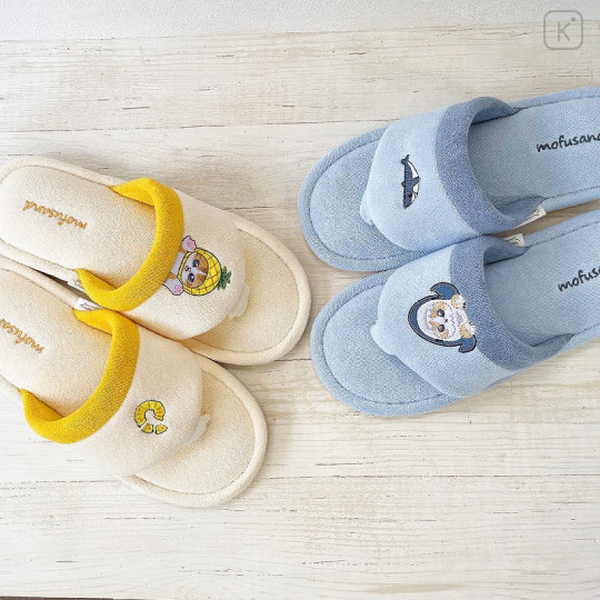 Japan Mofusand Beach Sandal Slippers - Cat / Blue - 5