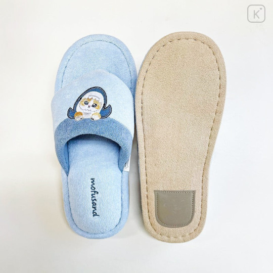 Japan Mofusand Beach Sandal Slippers - Cat / Blue - 7