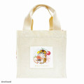 Japan Mofusand Store Square Mini Tote Bag - Cat / Lattice White - 1