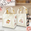 Japan Mofusand Store Square Mini Tote Bag - Cat / Lattice White - 2