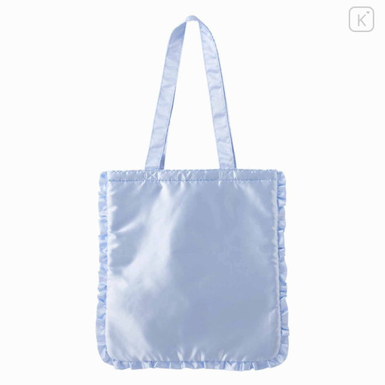 Japan Mofusand Store Satin Ruffle Tote Bag - Cat / Blue - 5