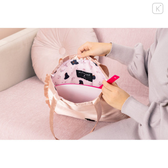 Japan Mofusand Store Satin Ruffle Tote Bag - Cat / Pink - 2