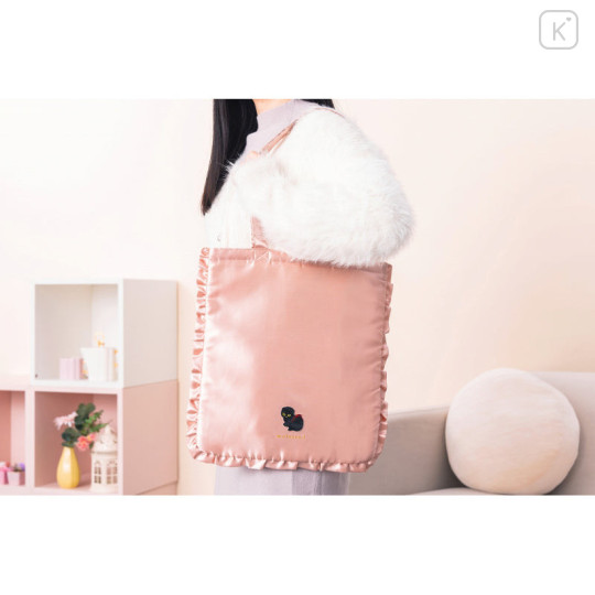 Japan Mofusand Store Satin Ruffle Tote Bag - Cat / Pink - 3