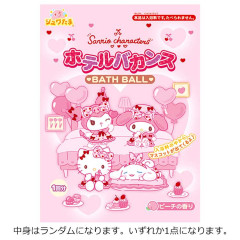 Japan Sanrio Bath Ball with Random Mascot - Characters / Pinky Party Peach Scent