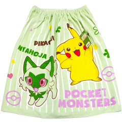 Japan Pokemon Wrapped Towel - Pikachu & Sprigatito / Green