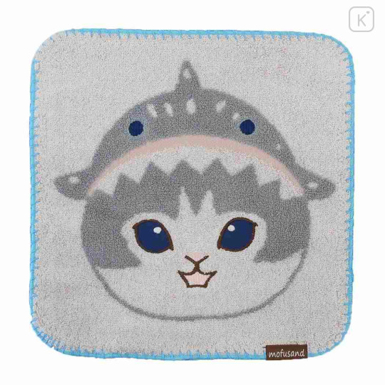 Japan Mofusand Mini Towel - Cat / Shark Nyan Face - 1