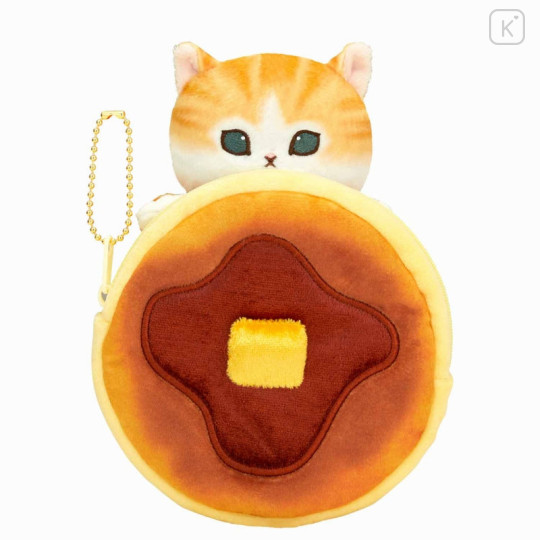 Japan Mofusand Keychain Plush Pouch - Cat / Pancake Nyan - 1