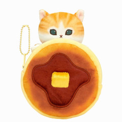 Japan Mofusand Keychain Plush Pouch - Cat / Pancake Nyan