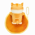 Japan Mofusand Keychain Plush Pouch - Cat / Pancake Nyan - 4