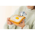 Japan Mofusand Keychain Plush Pouch - Cat / Egg Toast Nyan - 2
