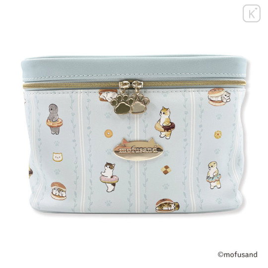 Japan Mofusand Store Vanity Pouch - Cat / Sweets Blue - 1