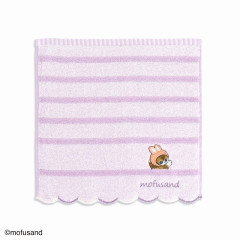 Japan Mofusand Embroidered Mini Towel - Cat / Rabbit Stripe
