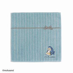 Japan Mofusand Embroidered Mini Towel - Cat / Shark Sitting Stripe