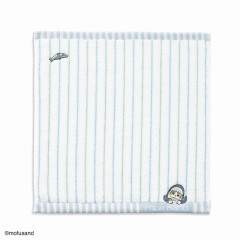 Japan Mofusand Embroidered Towel - Cat / Shark Stripe Blue