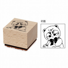 Japan Mofusand Exhibition Wooden Stamp - Cat : Teddy Bear Cosplay
