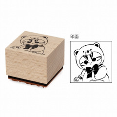 Japan Mofusand Exhibition Wooden Stamp Chop - Cat / Teddy Bear Cosplay