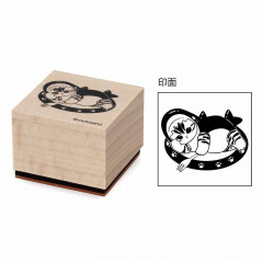 Japan Mofusand Exhibition Wooden Stamp Chop - Cat / Shark