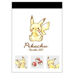 Japan Pokemon Mini Notepad - Pikachu / Number025 Black