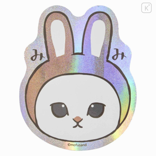 Japan Mofusand Exhibition Hologram Vinyl Sticker - Cat / Rabbit Ears - 1