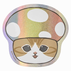 Japan Mofusand Exhibition Hologram Vinyl Sticker - Cat Bear / Mushroom