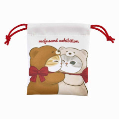 Japan Mofusand Exhibition Microfiber Mini Drawstring Bag 2pcs - Cat / Best Friends