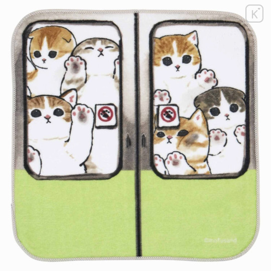 Japan Mofusand Exhibition Hand Towel - Cat / Crowded Train - 1
