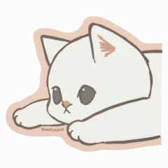 Japan Mofusand Exhibition Vinyl Sticker - Cat / From the Right