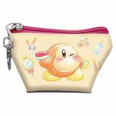 Japan Kirby Triangular Mini Pouch - Happy Morning / Waddle Dee Make Up