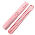 Japan Kirby 16.5cm Chopsticks with Case - Face Smile Pink - 2
