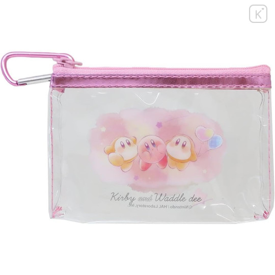 Japan Kirby Mini Clear Flat Pouch with Carabiner - Starry Dream - 1