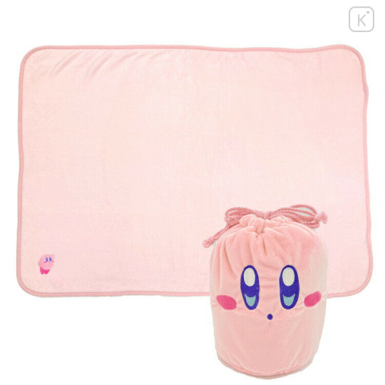 Japan Kirby Mascot Flannel Blanket - Pink Face - 1