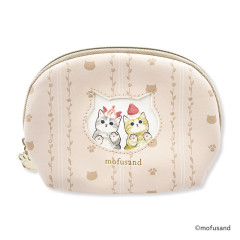Japan Mofusand Store Round Pouch & Tissue Case - Cat / Sweets / Strawberry