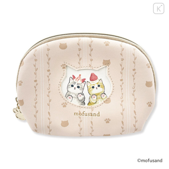 Japan Mofusand Store Round Pouch & Tissue Case - Cat / Sweets / Strawberry - 4
