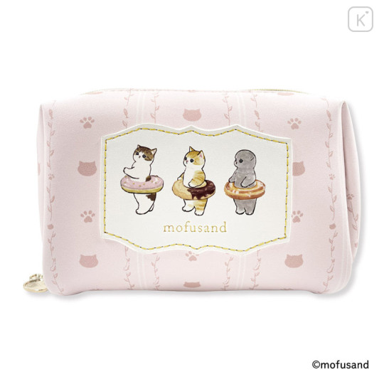 Japan Mofusand Store Square Pouch - Cat / Donuts / Pink - 1