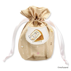 Japan Mofusand Store Drawstring Bag - Cat / Sweets / Cappuccino