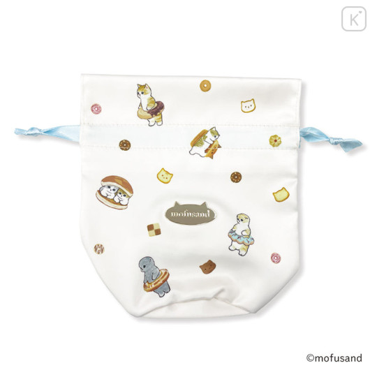 Japan Mofusand Store Drawstring Bag - Cat / Sweets / White - 4