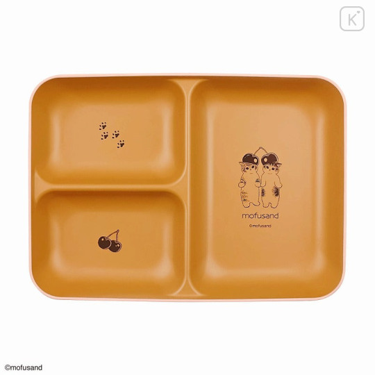 Japan Mofusand Square One Plate - Cat / Cherry - 1