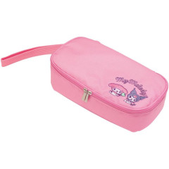 Japan Sanrio Pen Case Gadget Pouch - Kuromi & My Melody / Pink