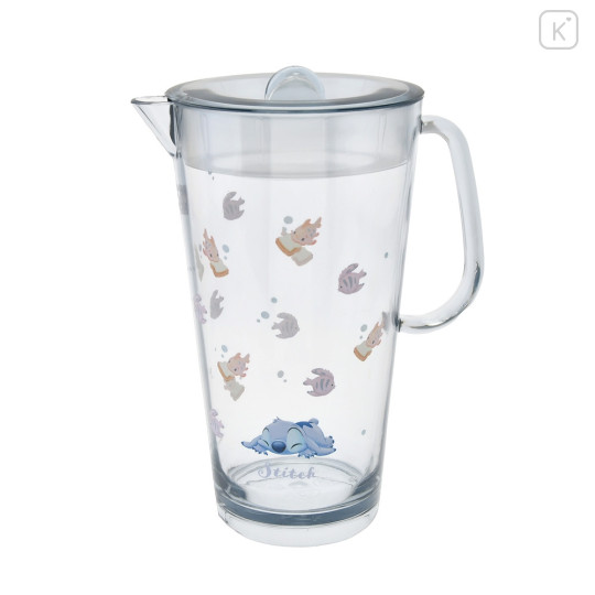 Japan Disney Store Pitcher & Cup Set - Stitch Under The Sea / Chill Life Drinkware - 6