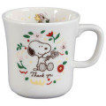 Japan Peanuts Porcelain Mug - Snoopy & Woodstock / Thank You - 1