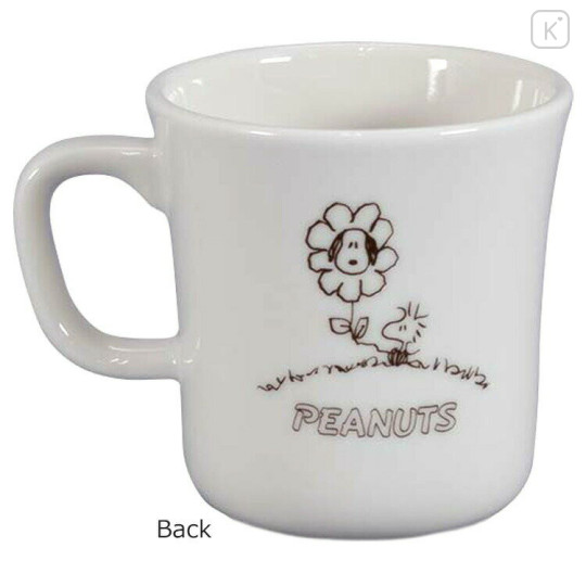 Japan Peanuts Porcelain Mug - Snoopy & Woodstock / Thank You - 2